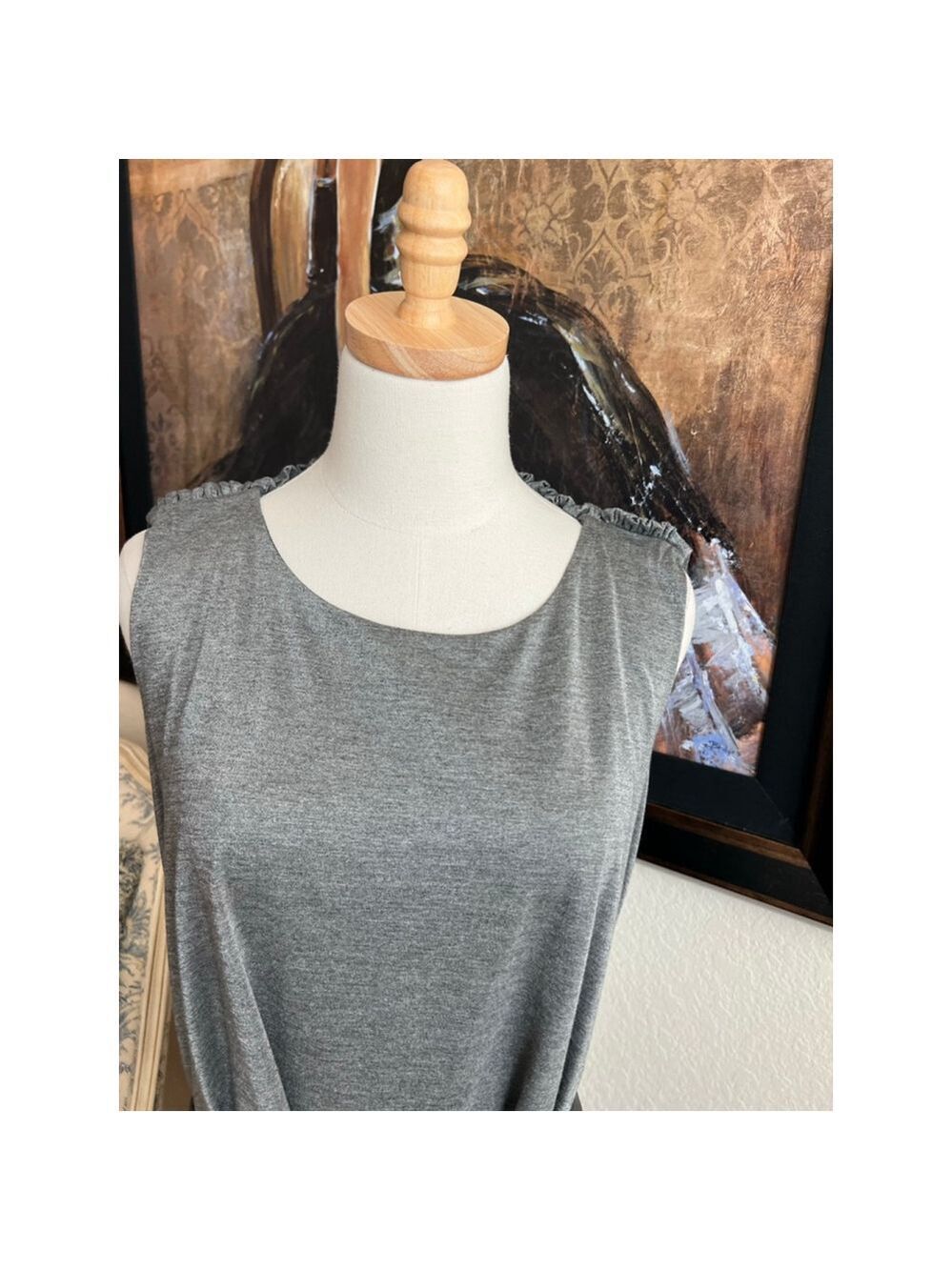 YSL Yves Saint Laurent Runway Silver Sleeveless Dress Size 6 - Picture 2 of 9
